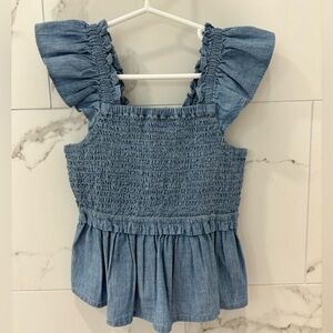 Crewcuts chambray girls shirt.